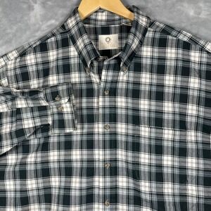 Viyella Plaid Button Down Shirt Mens XXL Green Long Sleeve Casual Wool Blend